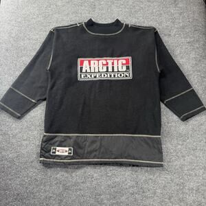 Vintage Arctic Expedition Pullover Fleece Embroidered Baggy Box Fit Size L